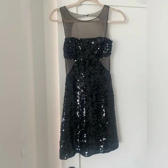 BCBGMaxAzria Dresses Bcbg Maxazria Sequin Midi Dress Xxs